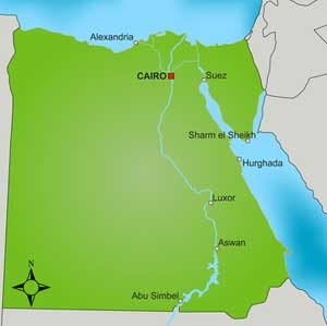 Karte von Ägypten