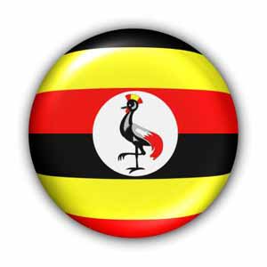 Nationalflagge von Uganda