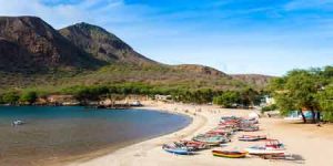 Tarrafal Strand auf Santiago, Kapverdische Inseln