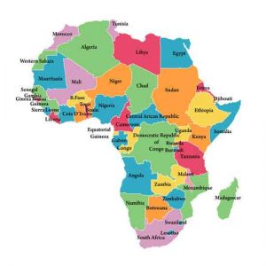 Afrika-Karte mit den Ländern in Afrika