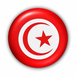 Nationalflagge von Tunesien